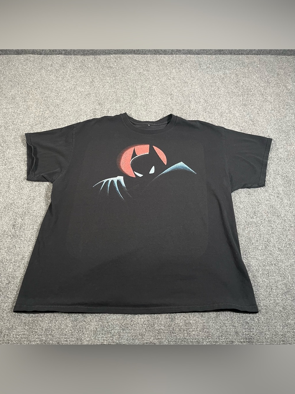 vintage batman the animated series shirt Men’s Large Black 90s Y2K Double Sided